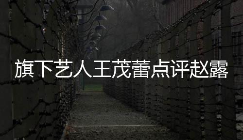 病吧你有王茂怼评赵艺人 于正怒旗下热闹蕾点露思凑